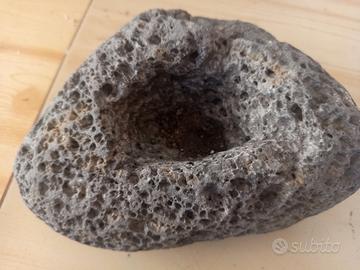 Vaso in Pietra Lavica Naturale da collezione 