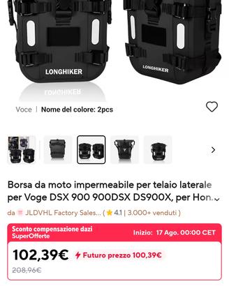 borse universali per para serbatoio moto 
