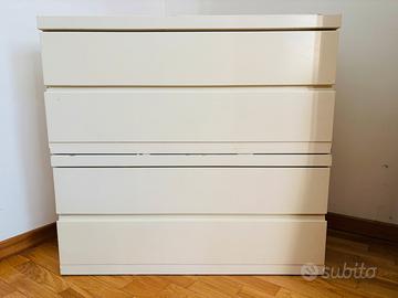 Comodini in legno laccato bianco