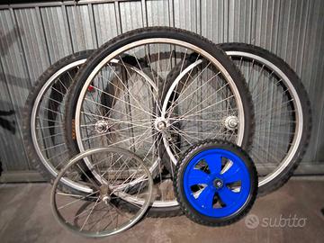 Cerchi, copertoni e forcelle bici