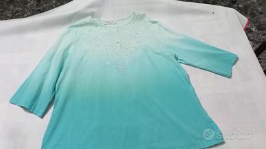 Maglietta sfumata azzurra XXL