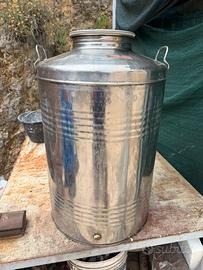 Fusto 100 litri inox per olio