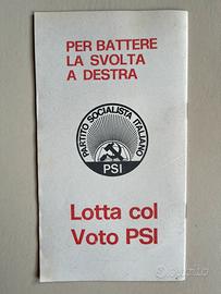 Opuscolo  prima repubblica partito socialista
