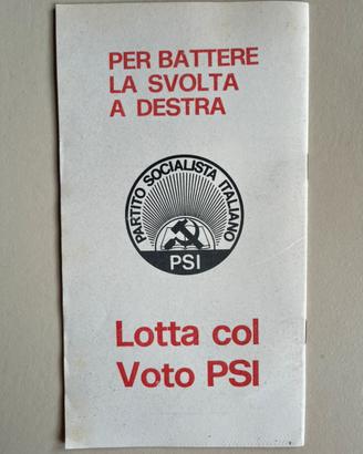 Opuscolo  prima repubblica partito socialista