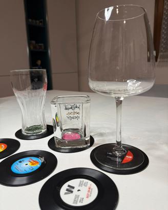 Sotto bicchieri vinile – Set di 6 pezzi originali