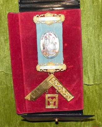 Medaglia massonica blaccata oro