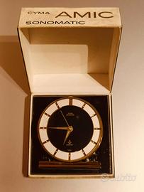 Sveglia Vintage Rara CYMA AMIC Sonomatic 8 Giorni