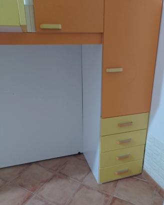Armadio cameretta ponte 2 letti Colombini