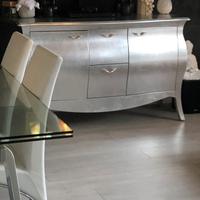 Cassettiera in foglia d’argento Vogue