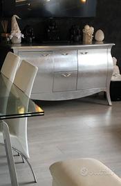 Cassettiera in foglia d’argento Vogue