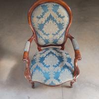 Coppia di Eleganti Poltroncine Antiche Stile '800