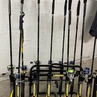 Attrezzatura completa per pesca trota lago