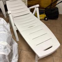Sedia a sdraio pieghevole in plastica