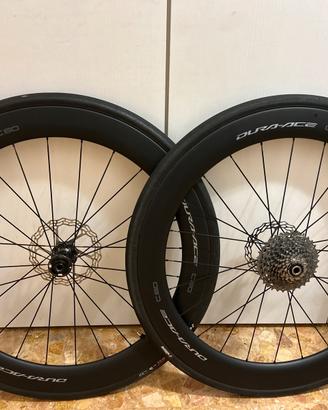 Ruote shimano dura ace c60 disc nuove