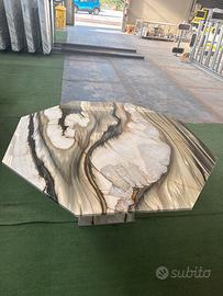 Tavolo ottagonale in marmo Oyster fabricotti