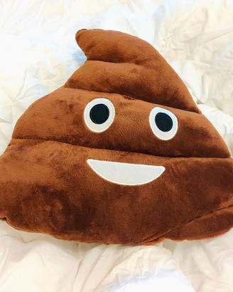 Cuscino marrone emoji 