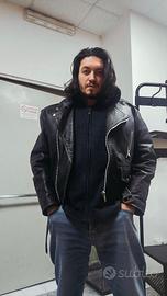 raro chiodo vintage anni 80 in pelle