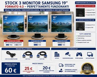 Stock 3 Monitor Samsung 19" formato 4:3