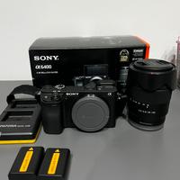 Fotocamera Sony a6400+Obiettivo 18-135+ batterie