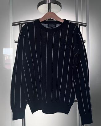 Maglia bambino blu gessato tg 10 anni Woolrich
