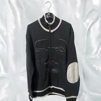 Felpa con zip Vintage Fiat 500 nero,Taglia 54