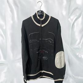 Felpa con zip Vintage Fiat 500 nero,Taglia 54