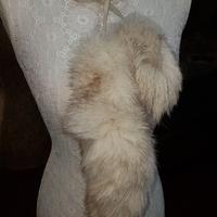 Sciarpa colletto vera pelliccia volpe bianca vint