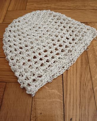 cappellino cuffietta estiva beige