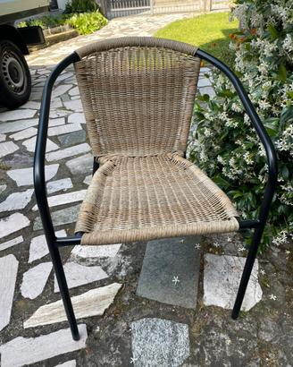 Tavoli e sedie da esterno giardino rattan