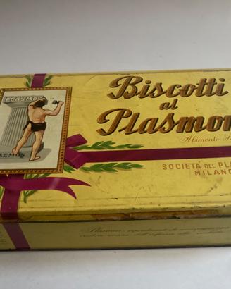 Scatola latta biscotti Plasmon