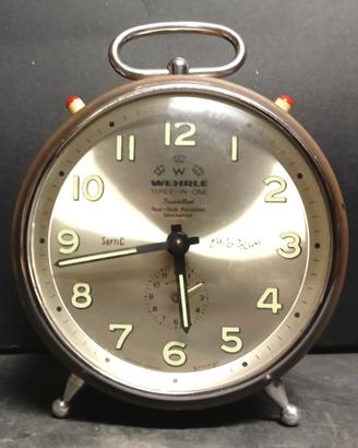 WEHRLE 3in1 orologio/sveglia VTG Germany grigio