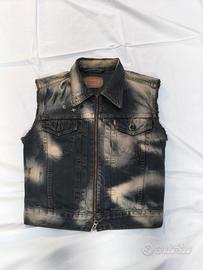 Smanicato donna in jeans nero.