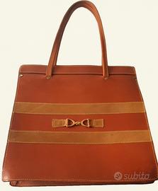 Borsa Vintage in vero cuoio, tote bag/ d'epoca.