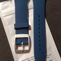 Cinturino blu navy nuovo, con fibbia Swatch, 19mm