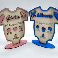 Body in legno personalizzato - Idea Nascita 