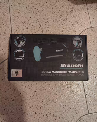  Borsa manubrio marsupio Bianchi nuova 2L bici