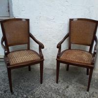 Poltroncine paglia di vienna vintage