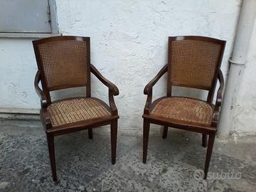 Poltroncine paglia di vienna vintage