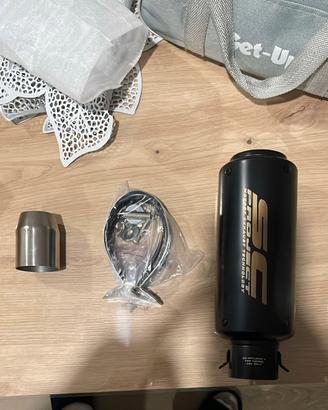 Marmitta universale per moto in acciaio inox