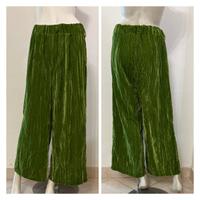 DIXIE Pantalone verde in velluto
