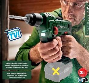 Trapano battente e tassellatore a batteria NUOVO