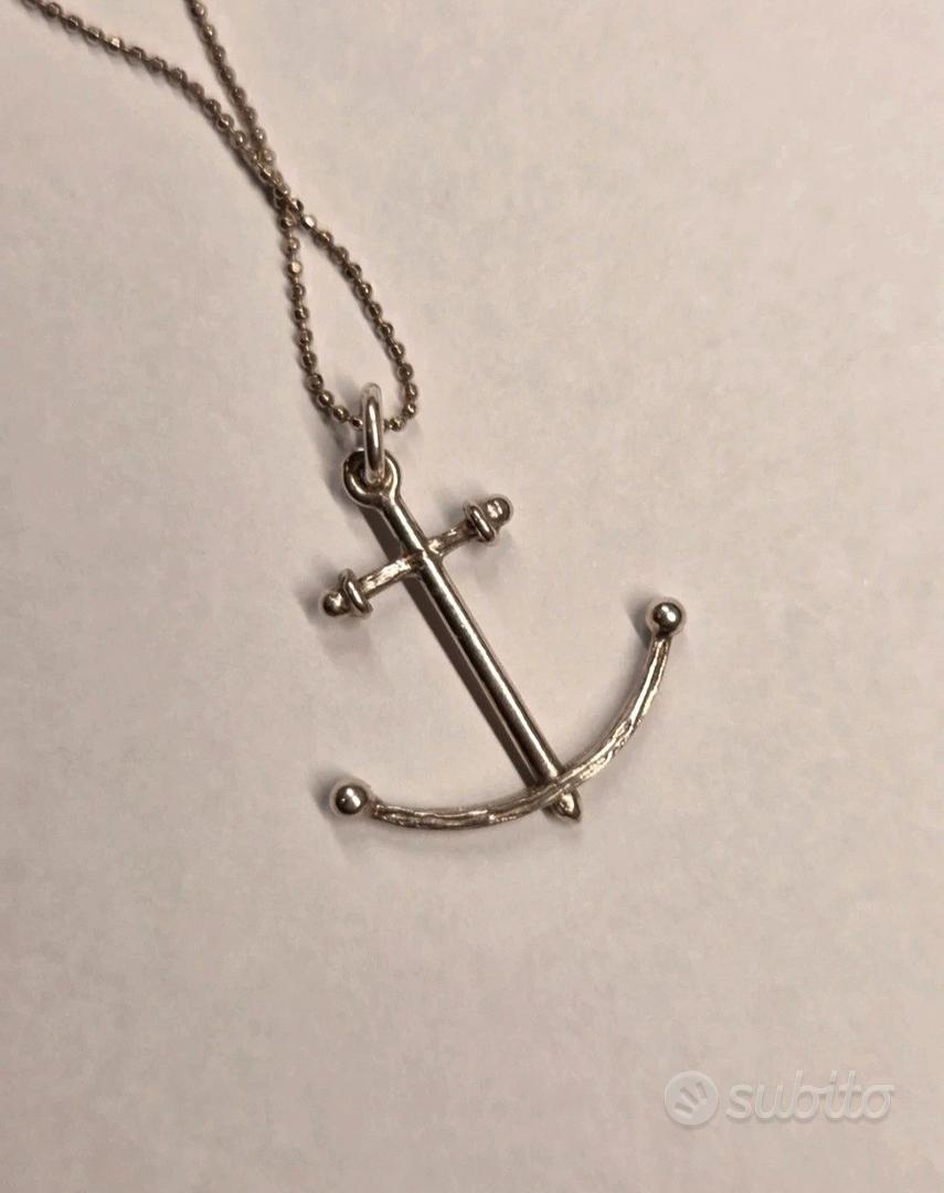 OHAYOO – Collana Con Ciondolo Ancora In Argento 925 – Simboli Ancora, Margherita E Timone – Catena 45 Cm + 5 Cm – Gioiello Significativo - 3