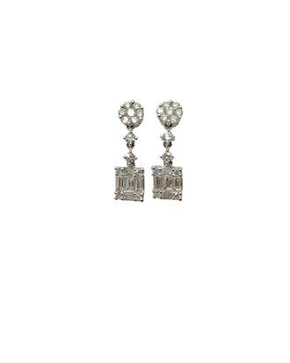 Orecchini oro bianco 18 kt con diamanti