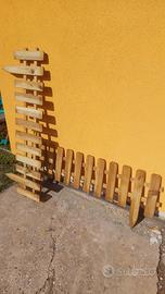 Steccato in legno da giardino 30h x 120 Lung.