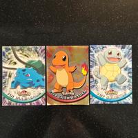 Carte Pokemon topps trio Bulbasaur, Chamender, Squ