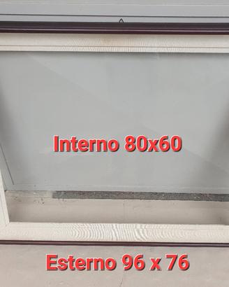 Cornice vintage con vetro 96x76 / 80x60 interno