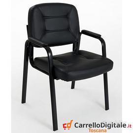 Sedie ospite ufficio studio -Imbottite in Ecopelle