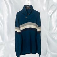 Maglione Tommy hilfiger blu a strisce,Taglia XL