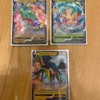Carte Pokemon - Rayquaza V, Leafeon V, Vikavolt V
