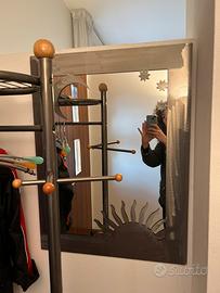 Specchio metallo con sole